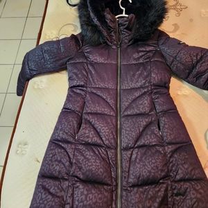 Via spina coat with fur lining